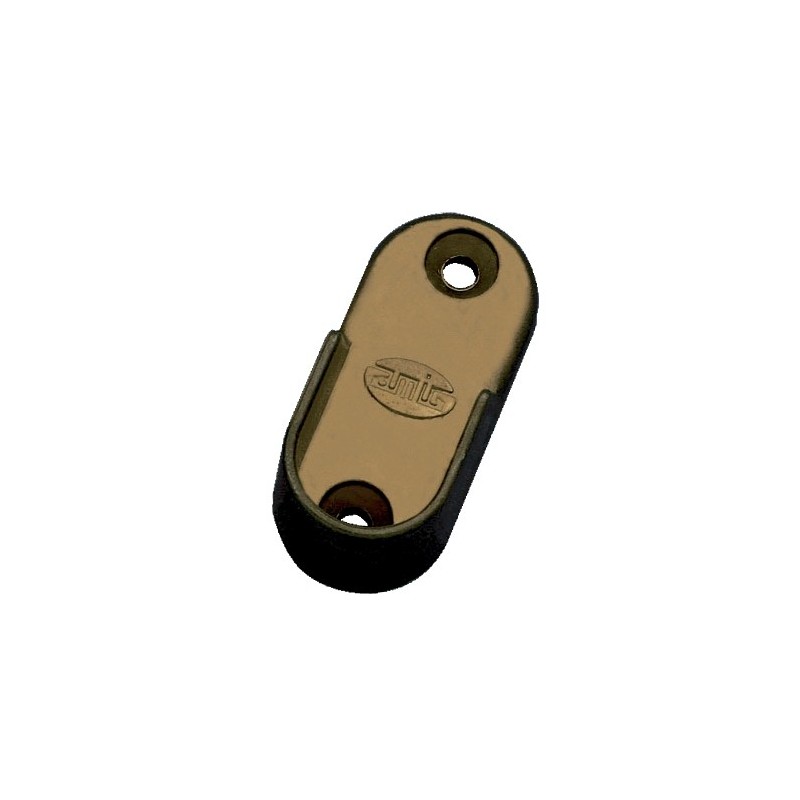 AMIG 22281  
 Soporte tubo armario 7  
 30 x 15 x 45 mm  
 Zamak  
 Bronceado