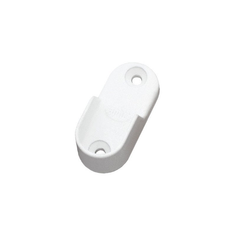 AMIG 22284  
 Soporte tubo armario 7  
 30 x 15 x 45 mm  
 Zamak  
 Plata