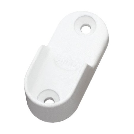 AMIG 22284  
 Soporte tubo armario 7  
 30 x 15 x 45 mm  
 Zamak  
 Plata