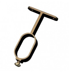 AMIG 22286  
 Soporte tubo armario 8  
 30 x 15 x 66 mm  
 Aluminio  
 Bronceado