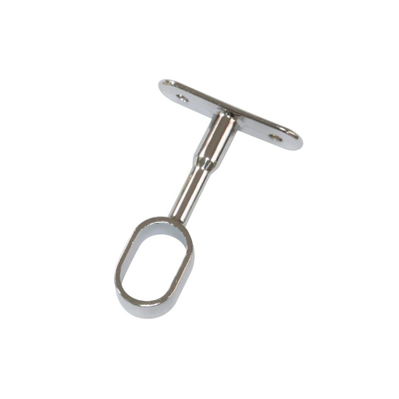AMIG 22296  
 Soporte tubo armario 13  
 25 x 15 x 72 mm  
 Zamak  
 Cromado brillo