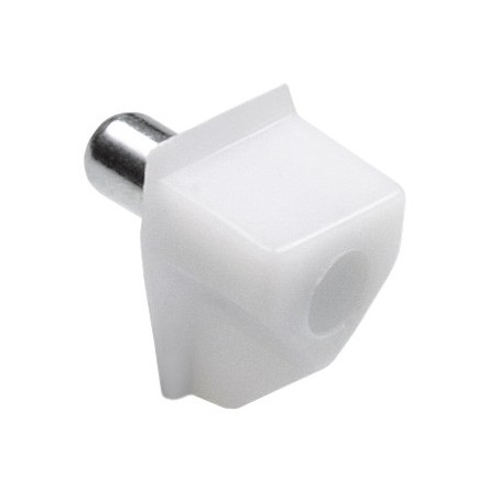 AMIG 22307  
 Soporte plástico para baldas 161  
 Ø5 x 18 x 10 mm  
 Plástico  
 Blanco