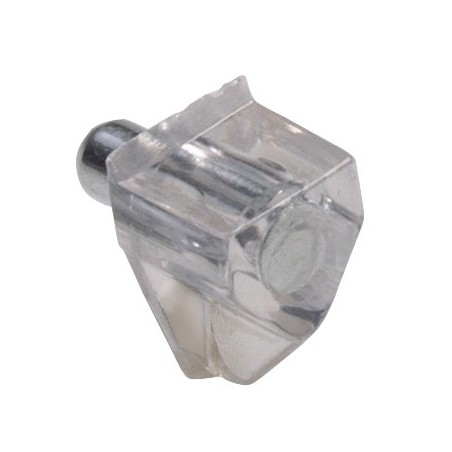 AMIG 22310  
 Soporte plástico para baldas 161  
 Ø5 x 18 x 10 mm  
 Plástico  
 Transparente