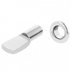 AMIG 22312  
 Soporte acero para baldas 162  
 Ø5 x 20 x 8 mm  
 Acero  
 Niquelado