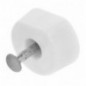 AMIG 22313  
 Soporte plástico para baldas 163  
 Ø15 x 7 x 19 mm  
 Plástico  
 Blanco