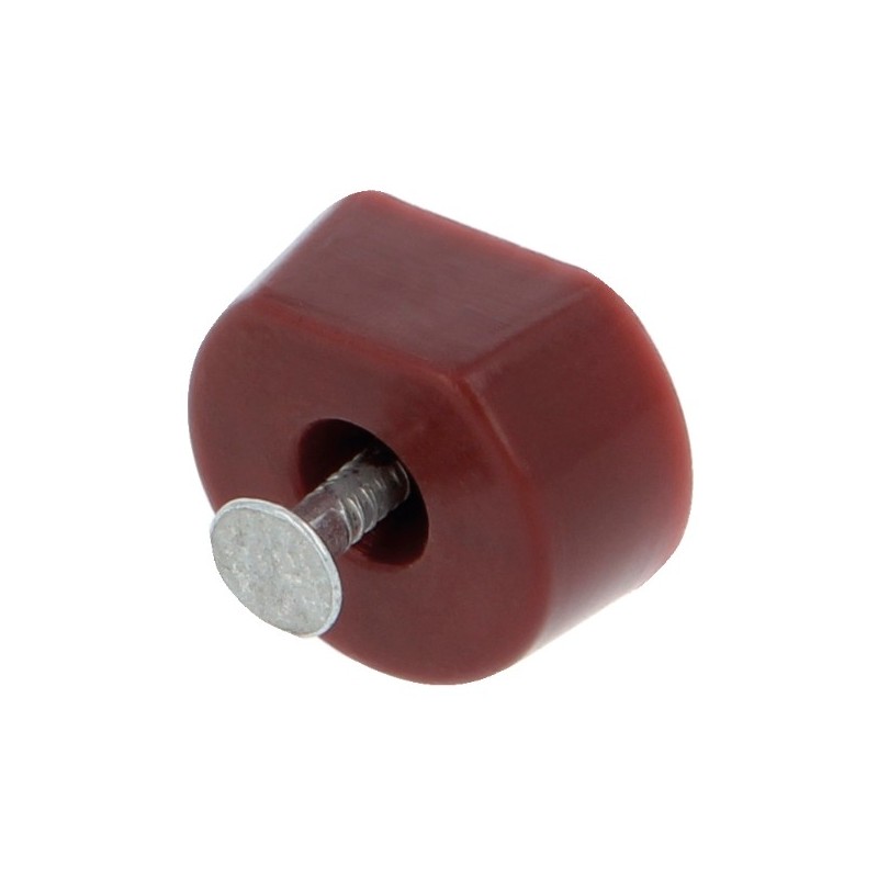 AMIG 22314  
 Soporte plástico para baldas 163  
 Ø15 x 7 x 19 mm  
 Plástico  
 Marrón
