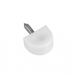 AMIG 22319  
 Soporte plástico para baldas 165  
 Ø20 x 30 mm  
 Plástico  
 Blanco