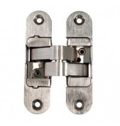 AMIG 22348  
 Bisagra oculta 1028  
 95 x 23 x 30 mm  
 Zamak  
 Cromado mate - Derecha