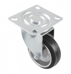 AMIG 22372  
 Rueda con pletina 2522  
 Ø100 mm  
 Goma  
 Negro