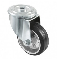AMIG 22376  
 Rueda con agujero 2524  
 Ø100 mm  
 Goma  
 Negro