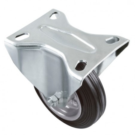 AMIG 22379  
 Rueda con pletina fija 2526  
 Ø80 mm  
 Goma  
 Negro