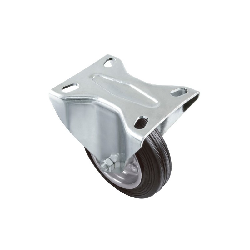 AMIG 22380  
 Rueda con pletina fija 2526  
 Ø100 mm  
 Goma  
 Negro