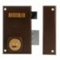 AMIG 22384  
 Cerradura sobreponer 75  
 67 x 112 mm  
 Acero  
 Marrón - Derecha