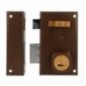 AMIG 22387  
 Cerradura sobreponer 75  
 67 x 112 mm  
 Acero  
 Marrón - Izquierda