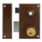 AMIG 22393  
 Cerradura sobreponer 75N  
 67 x 112 mm  
 Acero  
 Marrón - Izquierda