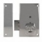 AMIG 22399  
 Cerradura sobreponer 75P  
 67 x 112 mm  
 Acero  
 Cromado brillo - Izquierda