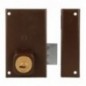 AMIG 22400  
 Cerradura sobreponer 75P  
 67 x 112 mm  
 Acero  
 Marrón - Derecha