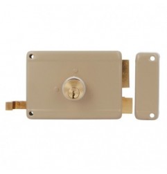 AMIG 22404  
 Cerradura sobreponer 78  
 120 x 85 mm  
 Acero  
 Beige - Derecha