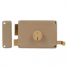 AMIG 22405  
 Cerradura sobreponer 78  
 120 x 85 mm  
 Acero  
 Beige - Izquierda