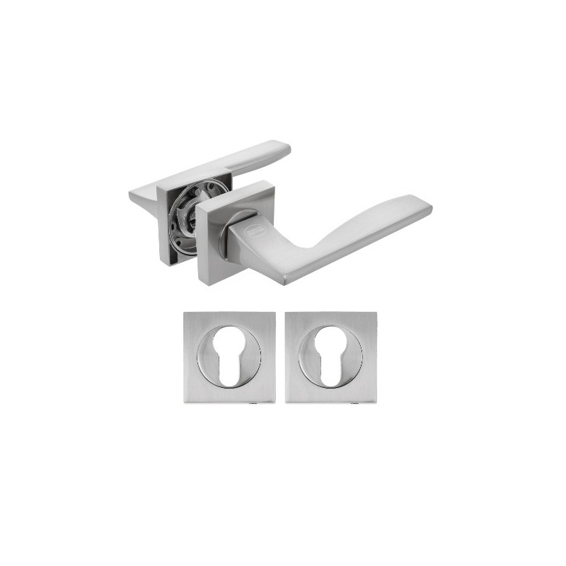 AMIG 22515  
 Manilla con roseta + bocallaves TARIFA  
 51 x 51 mm  
 Zamak  
 Cromado mate