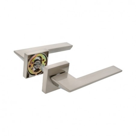 AMIG 22517  
 Manilla con roseta + bocallaves ZAHORA  
 51 x 51 mm  
 Zamak  
 Cromado mate