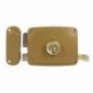 AMIG 22567  
 Cerradura sobreponer 72U  
 120 x 95 mm  
 Acero  
 Esmaltado oro - Izquierda
