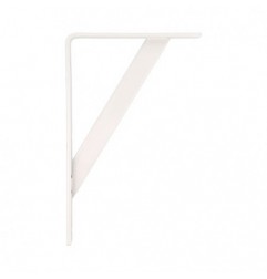 AMIG 22590  
 Palomilla reforzada 9  
 250 x 150 mm  
 Acero  
 Blanco
