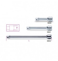 928/22 Alargadera con cuadrado macho y hembra de 3/4&quot,, cromada