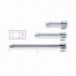 928/22 Alargadera con cuadrado macho y hembra de 3/4&quot,, cromada
