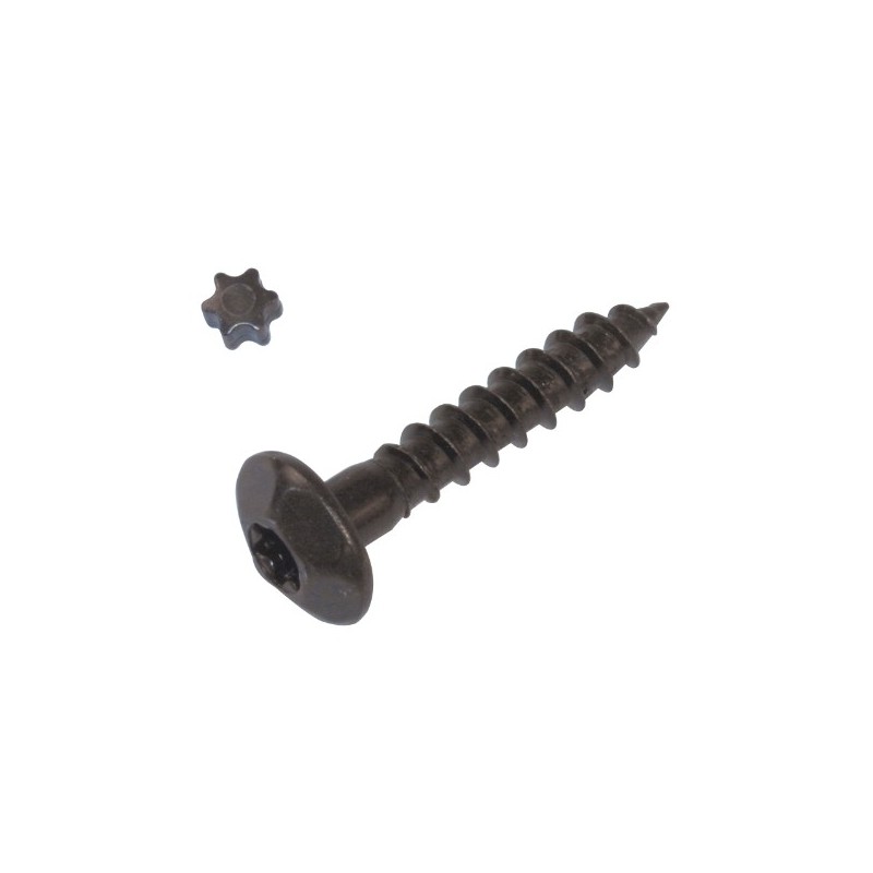 AMIG 22687  
 Tirafondo inviolable 7000  
 M7 x 40 mm  
 Acero  
 Zincado negro