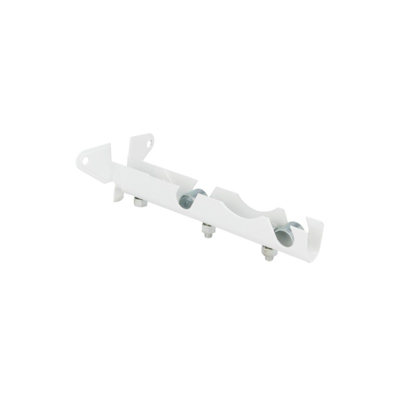 AMIG 22698  
 Soporte frente extensible doble 34  
 143-155 x 68 mm  
 Acero  
 Blanco