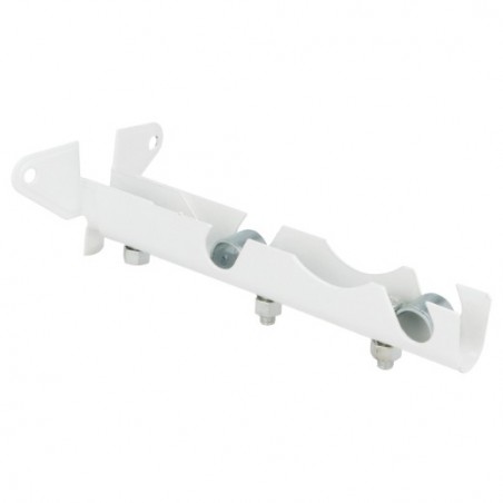AMIG 22698  
 Soporte frente extensible doble 34  
 143-155 x 68 mm  
 Acero  
 Blanco