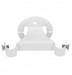 AMIG 22700  
 Soporte doble techo 35  
 65 x 45 mm  
 Acero  
 Blanco