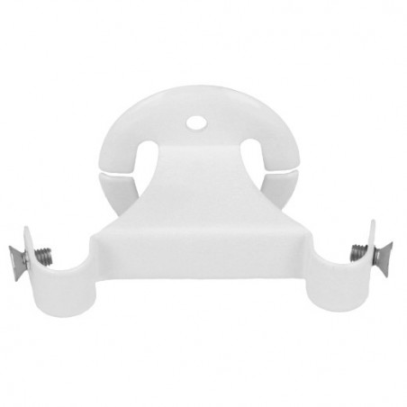 AMIG 22700  
 Soporte doble techo 35  
 65 x 45 mm  
 Acero  
 Blanco
