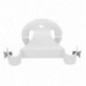 AMIG 22700  
 Soporte doble techo 35  
 65 x 45 mm  
 Acero  
 Blanco