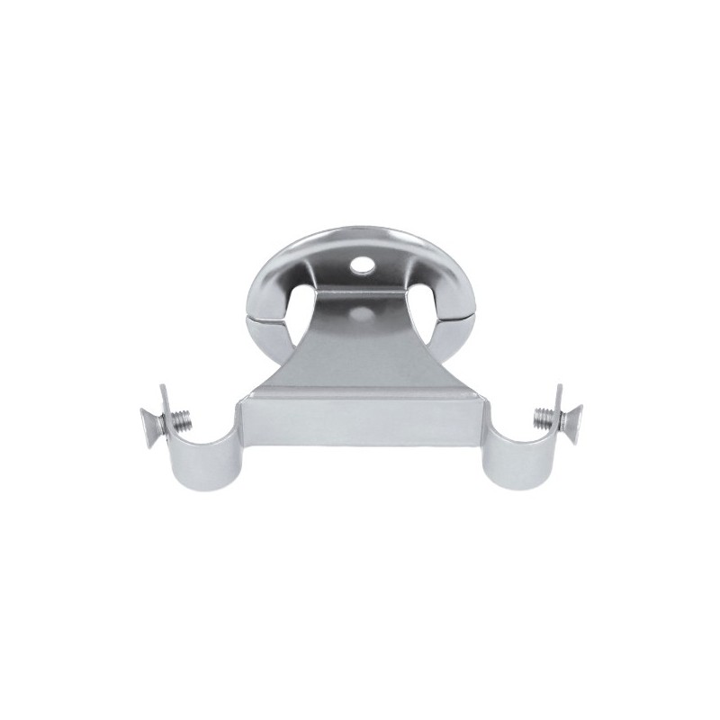 AMIG 22701  
 Soporte doble techo 35  
 65 x 45 mm  
 Acero  
 Cromado