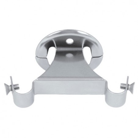 AMIG 22701  
 Soporte doble techo 35  
 65 x 45 mm  
 Acero  
 Cromado