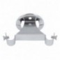 AMIG 22701  
 Soporte doble techo 35  
 65 x 45 mm  
 Acero  
 Cromado