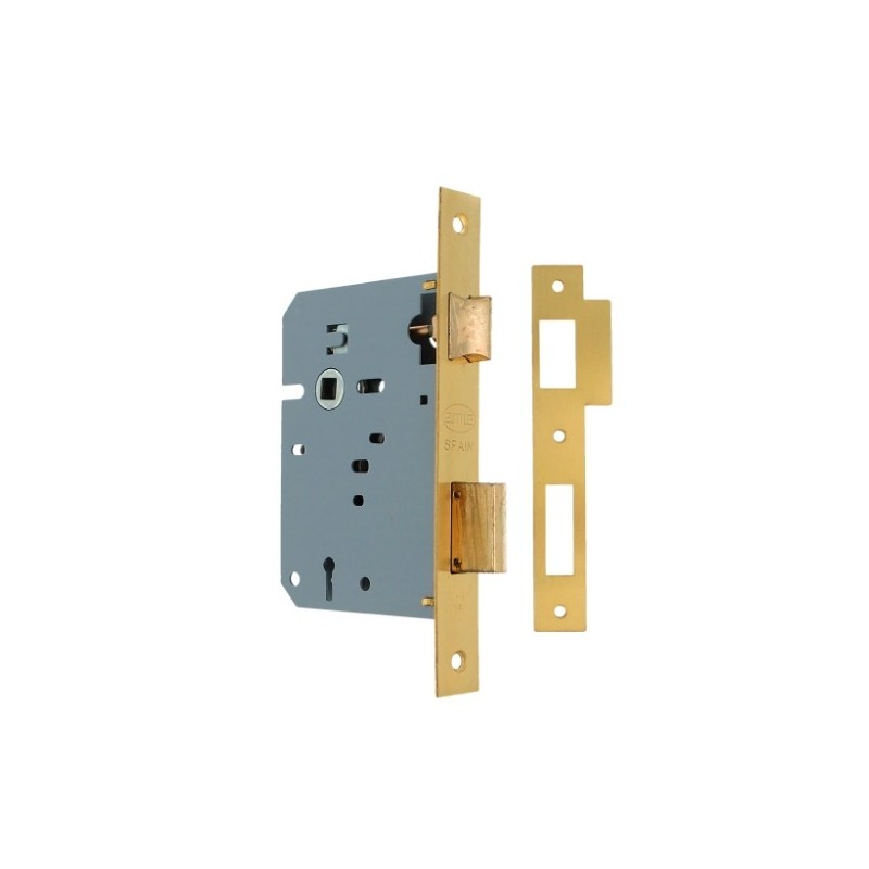 AMIG 22733  
 Cerradura 716  
 60 mm  
 Latón  
 Mate