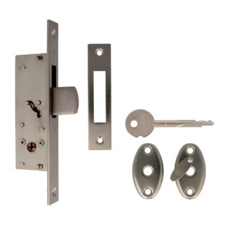 AMIG 22735  
 Cerradura 420  
 20 mm  
 Acero inoxidable  
 Mate