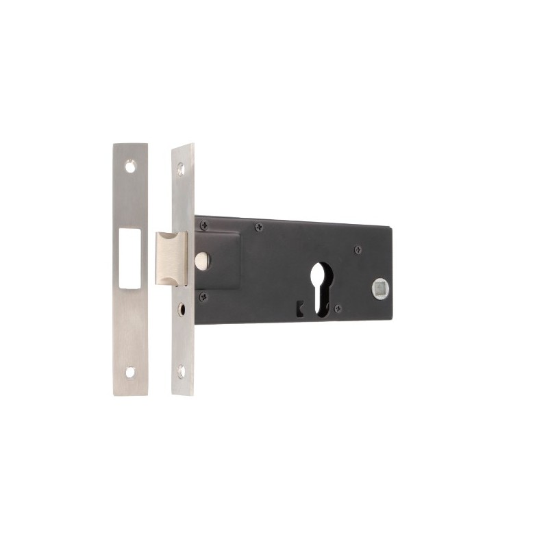 AMIG 22738  
 Cerradura 727  
 90 mm  
 Acero inoxidable  
 Mate