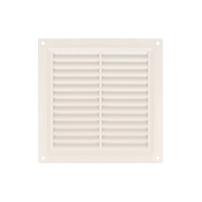 AMIG 23032  
 Rejilla ventilación con mosquitera 6  
 170 x 170 mm  
 ABS  
 Blanco