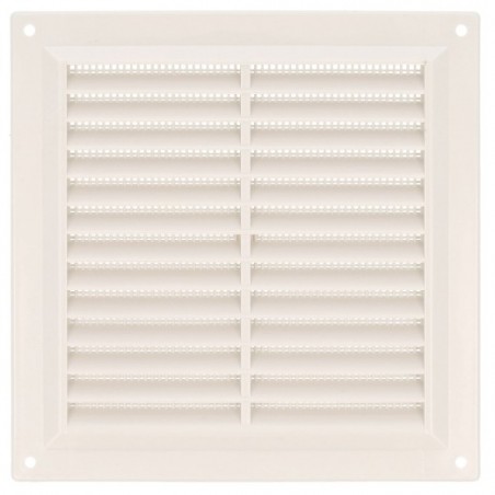 AMIG 23032  
 Rejilla ventilación con mosquitera 6  
 170 x 170 mm  
 ABS  
 Blanco