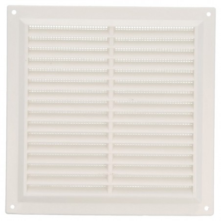 AMIG 23033  
 Rejilla ventilación con mosquitera 6  
 200 x 200 mm  
 ABS  
 Blanco