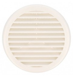 AMIG 23037  
 Rejilla ventilación autoblocante 10  
 Ø136 x 30 mm  
 ABS  
 Blanco