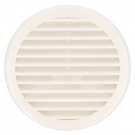 AMIG 23037  
 Rejilla ventilación autoblocante 10  
 Ø136 x 30 mm  
 ABS  
 Blanco
