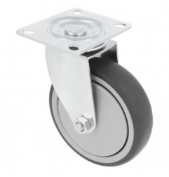 AMIG 23038  
 Rueda con pletina 2530  
 Ø100 mm  
 Goma  
 Gris