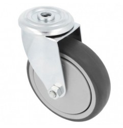 AMIG 23040  
 Rueda con agujero 2531  
 Ø100 mm  
 Goma  
 Gris