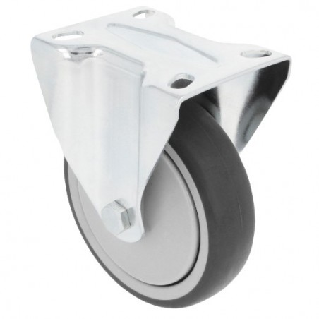 AMIG 23042  
 Rueda con pletina fija 2532  
 Ø100 mm  
 Goma  
 Gris