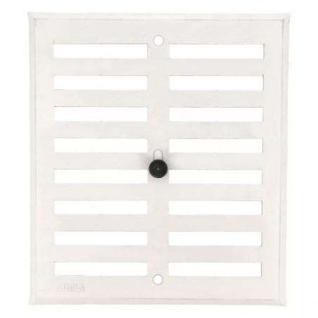 AMIG 23048  
 Rejilla ventilación 4  
 170 x 190 mm  
 Aluminio  
 Blanco